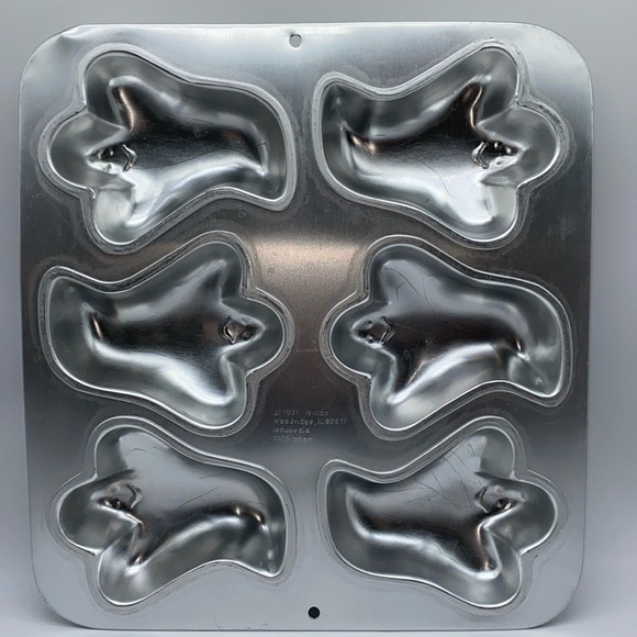 Wilton Mini Ghosts Halloween Baking Cake Pan Mold 2105-3845 Vintage 1991 - Picture 1 of 6